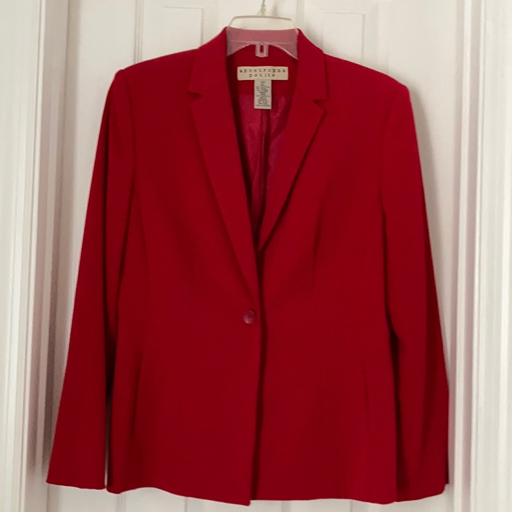 Apostrophe Red Petite Blazer size 10